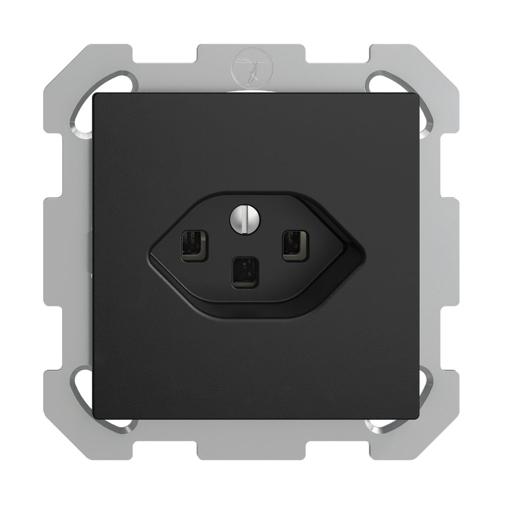 UP-Steckdose EDIZIOdue T23 16A schwarz, mit Steckklemmen