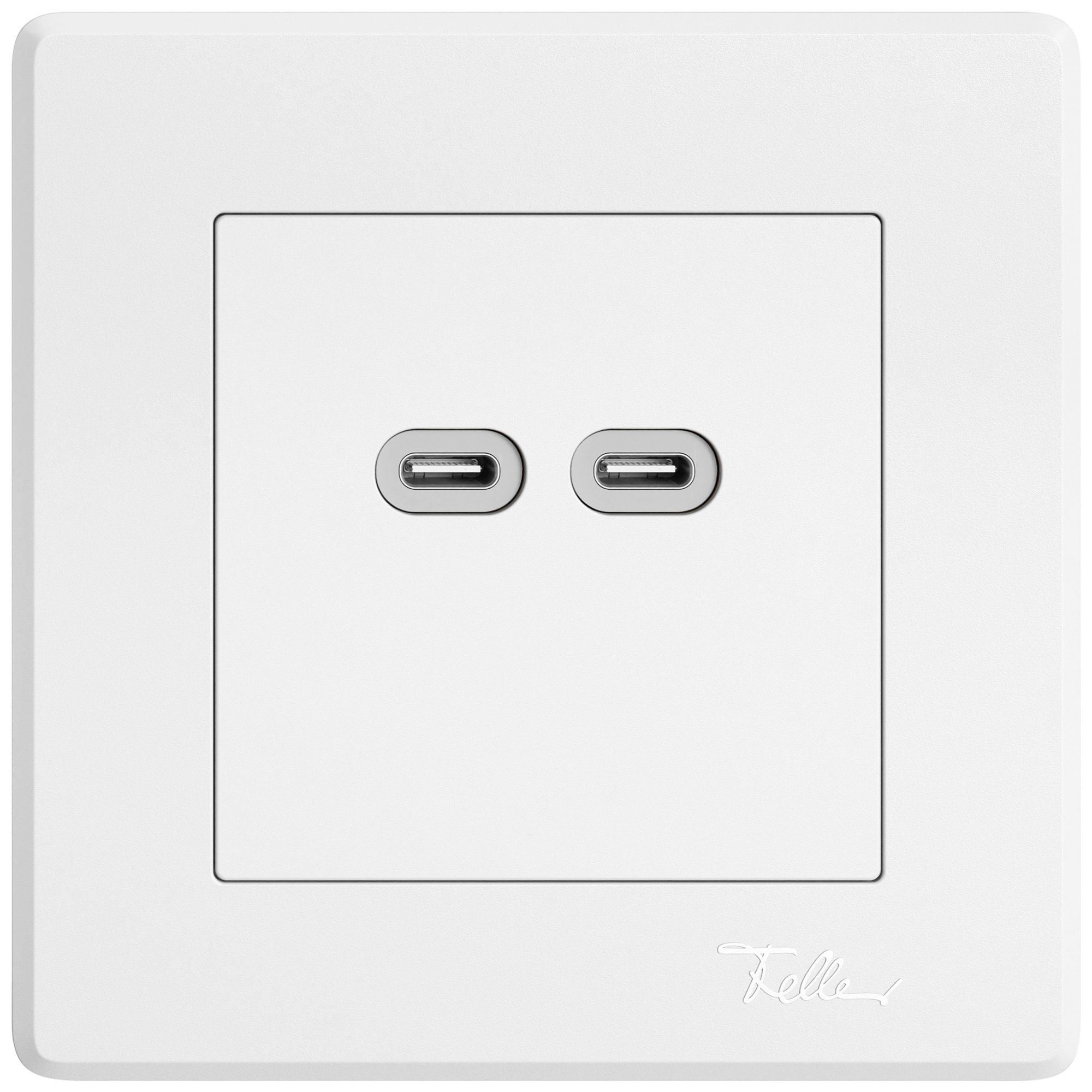 UP-USB-Ladesteckdose EDIZIO.liv SNAPFIX® 230VAC 18W 2×USB Typ C ws