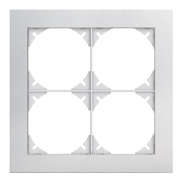 Abdeckrahmen EDIZIOdue prestige 2×2 aluminium