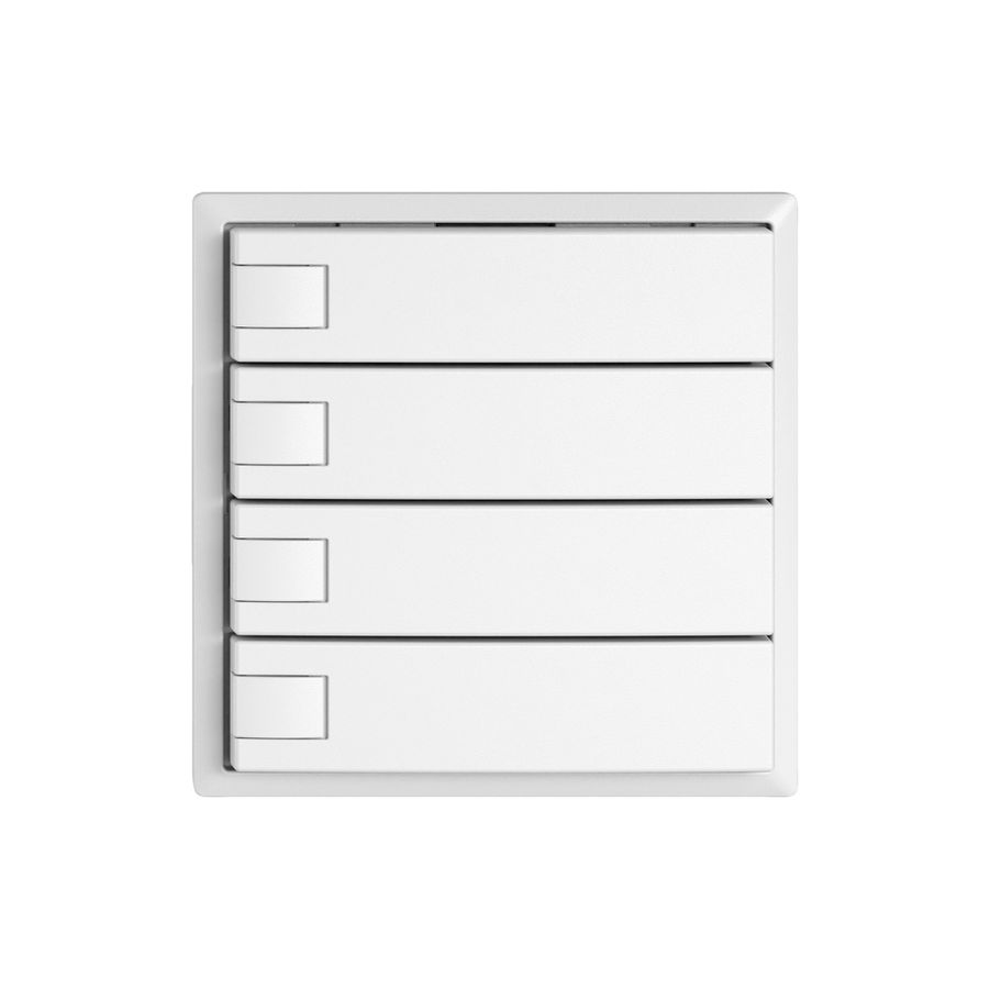 Pulsante KNX RGB EDIZIO.liv SNAPFIX® sensore temp.s.LED 4× com.1T bi