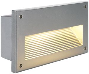 Lampada a muro INS SLV BRICK DOWNUNDER, E14 40W IP44 grigio argento