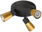 Spot SLV PURI 2.0 Dome CW GU10 3×6W REG Ø180×113mm nero/oro