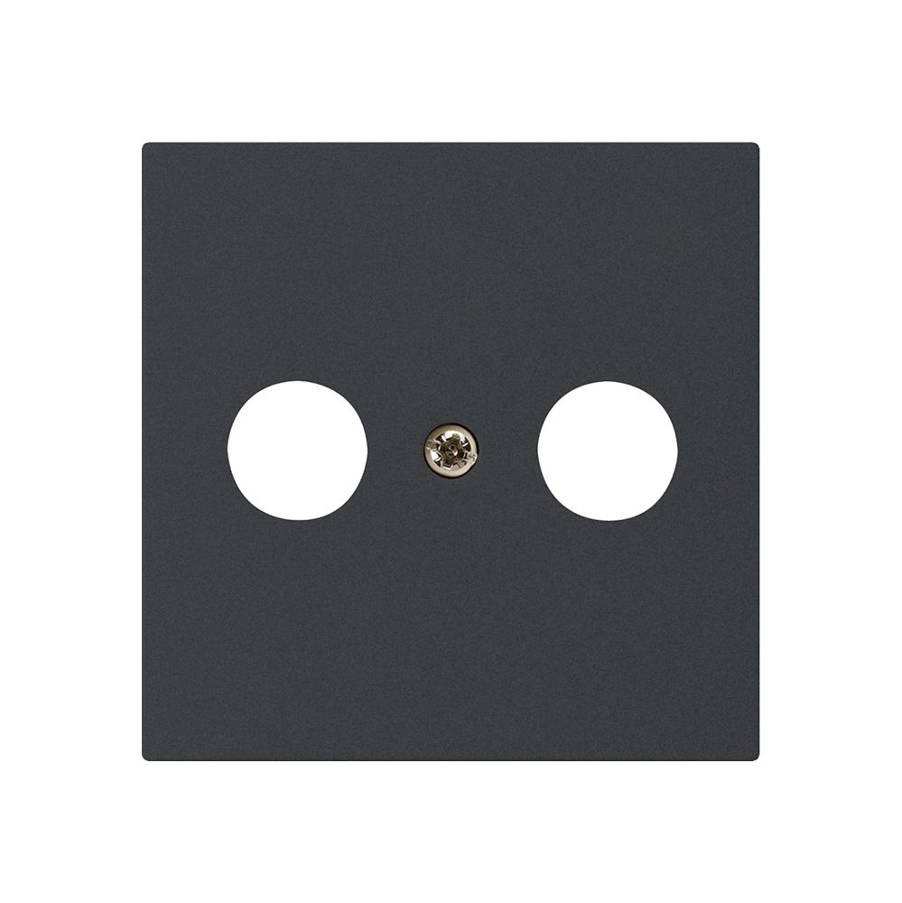 Placca frontale kallysto nero per R/TV 60×60mm