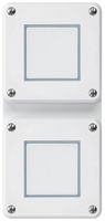 Combinazione INC Hager robusto IP55 I-I verticale S3/1L+S3/1L bianco