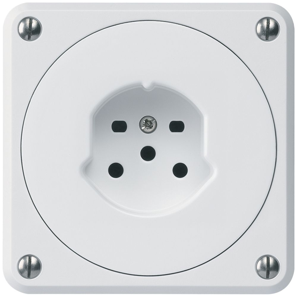 Steckdose HA robusto Typ 15 mit Steckklemmen weiss