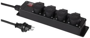 Presa multipla Schönenberger 16A I/O 4×T23 3m nero