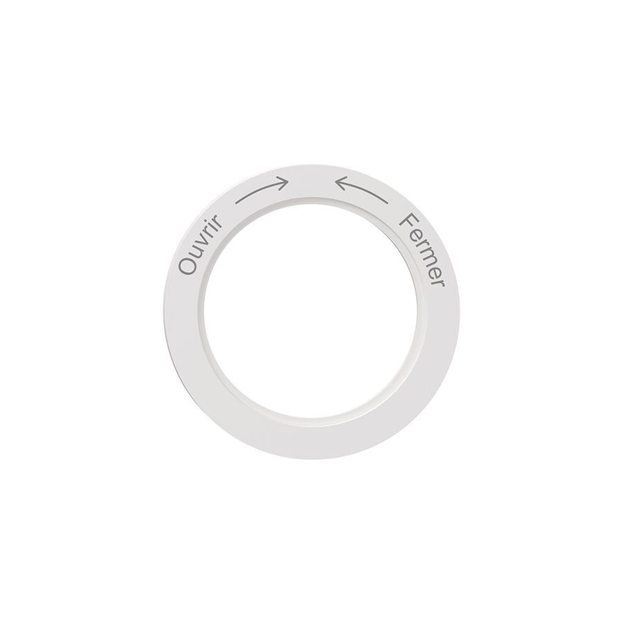 Kennscheibe NEVO, f.Drehschalter, Ouvrir-> <-Fermer, weiss
