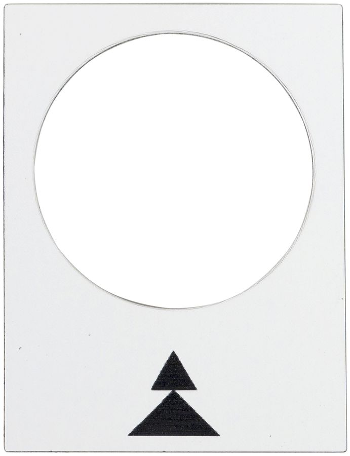 Plaquette indicatrice Schneider Electric symbole blanc