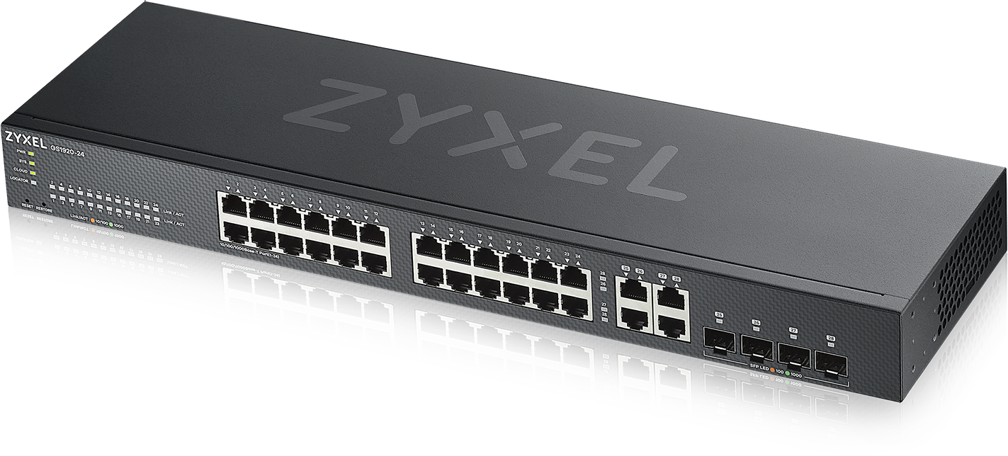 Zyxel GS1920-24v2 Switch, Smart Managed, 24 GbE Ports