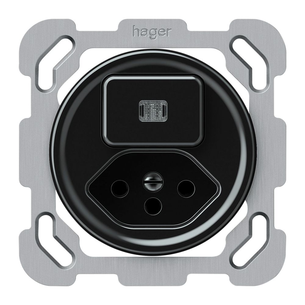 UP-Kombination origin Sch 3 + 1×Typ 13 77×77mm beleuchtet schwarz