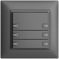 Tasto univ. INC 6×1t mors. a vite EDIZIOdue grigio scuro, con LED