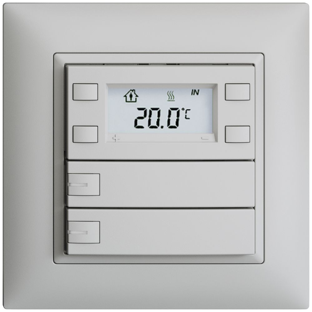 UP-RTH-Taster KNX 2-fach EDIZIOdue FMI hellgrau, mit LED RGB