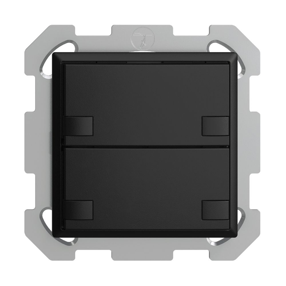 UP-KNX-Taster RGB EDUE, 250mW, o.LED, 2×Taste, 2×Tastenb., sz