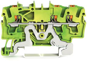 Schutzleiterklemme WAGO TOPJOB-S 2.5mm² 3L grün/gelb Serie 2202