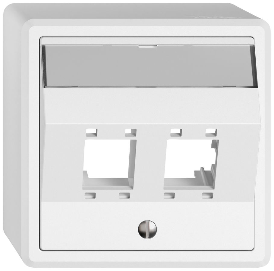 Kit di montaggio AP EDIZIO.liv SNAPFIX® per freenet cat.5e/6 2× bi