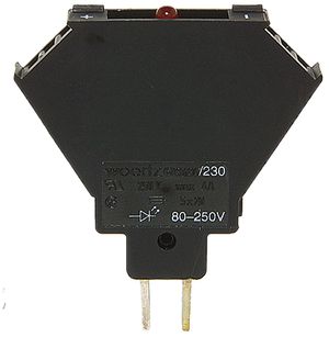 Sicherungsstecker mit LED 230V schwarz