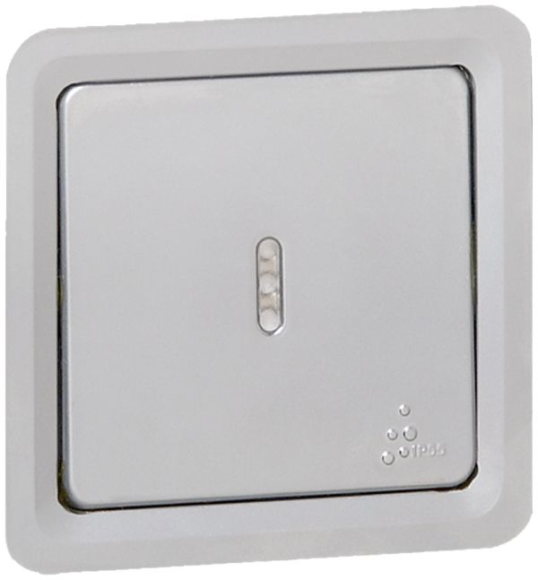 UP-Leuchtwipptaster Soliroc W/1L Orientierung verchr.