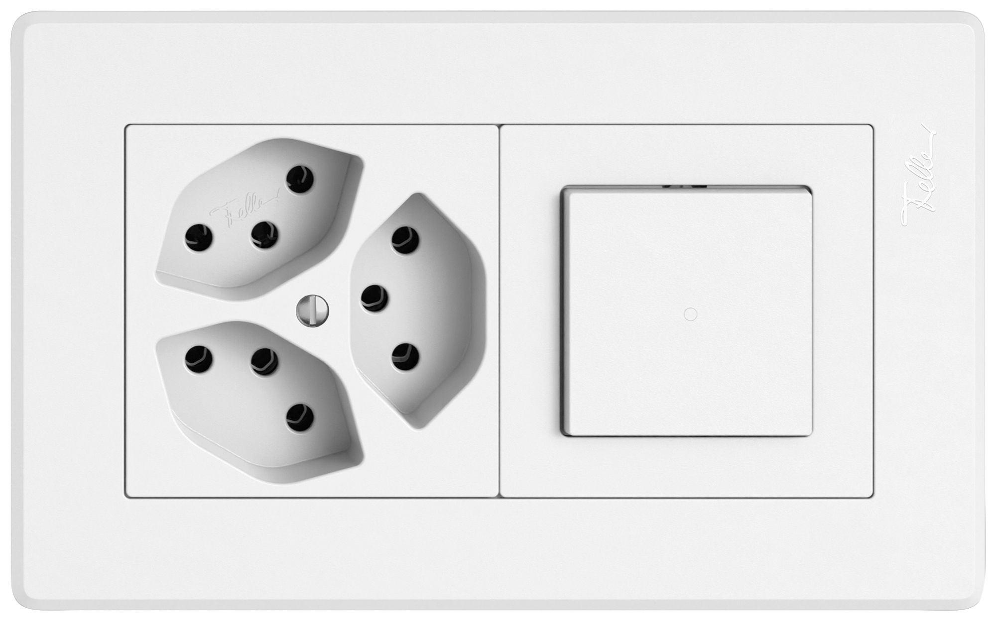 Combinaison ENC EDIZIO.liv SNAPFIX® 1×2 96×156mm 3×T13+schéma 3/1L blanc