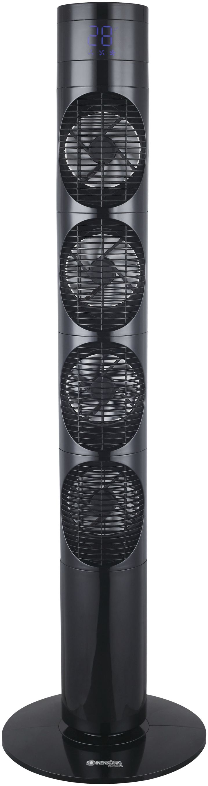 Säulenventilator Dolmen 4, 25W 230V 3.5kg 34×117×34cm schwarz