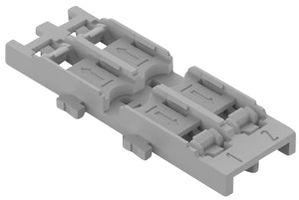 Adattatore di fissaggio WAGO senza scarico di trazione 4×4mm² a scatto grigio