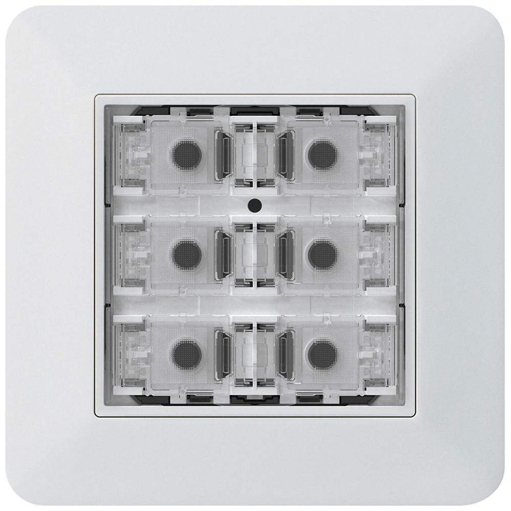 Poussoir KNX ENC KTR p.6×touches 6×points actionnables LED blanc