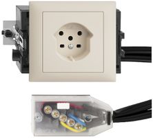 Presa INS EDIZIOdue T15 crema, 49…69mm per cavo piatto Technofil