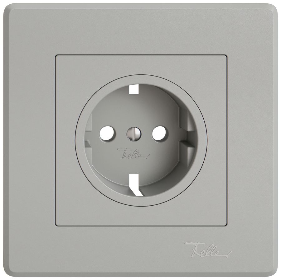 Abdeckset EDIZIO.liv für SCHUKO 96×96mm hellgrau