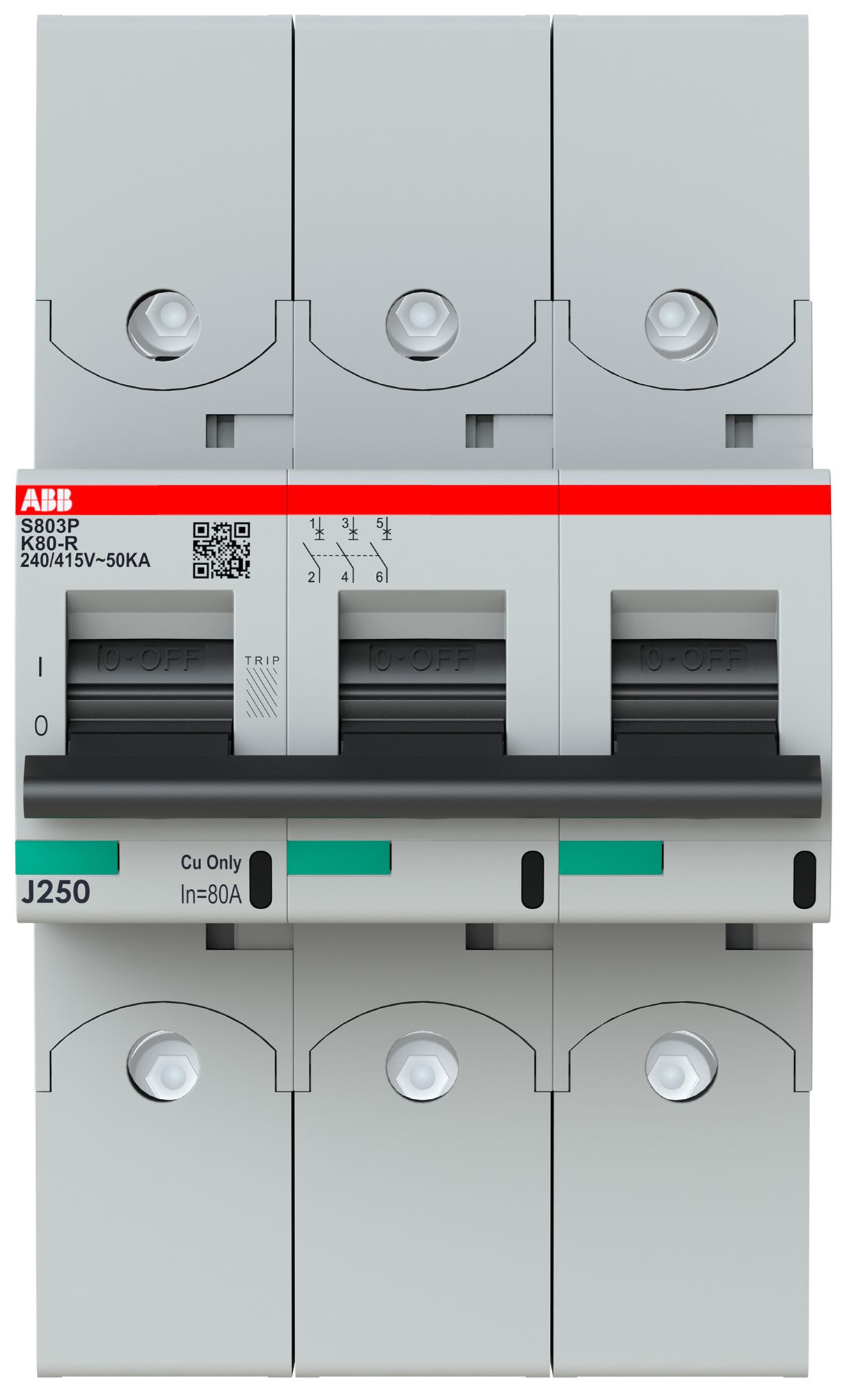 Disgiuntore ABB S803P-K80-R 3P 400V K-80A 50kA 4.5UM