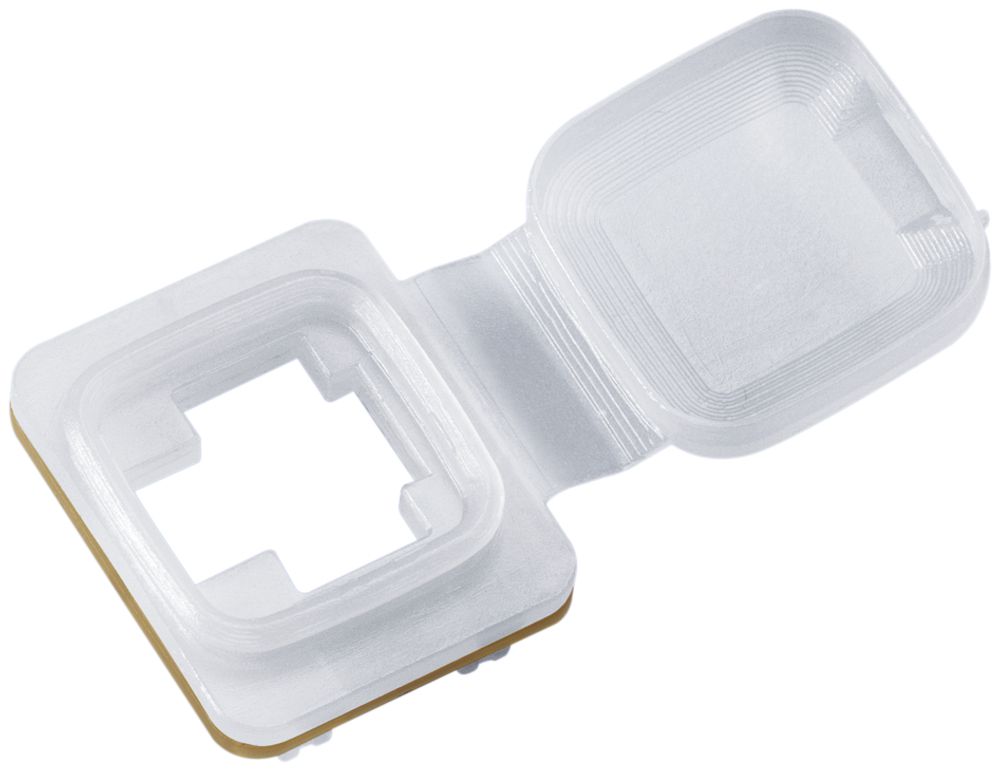 Flansch Splash weiss, Staubschutz mit Farbcodierung, IP54