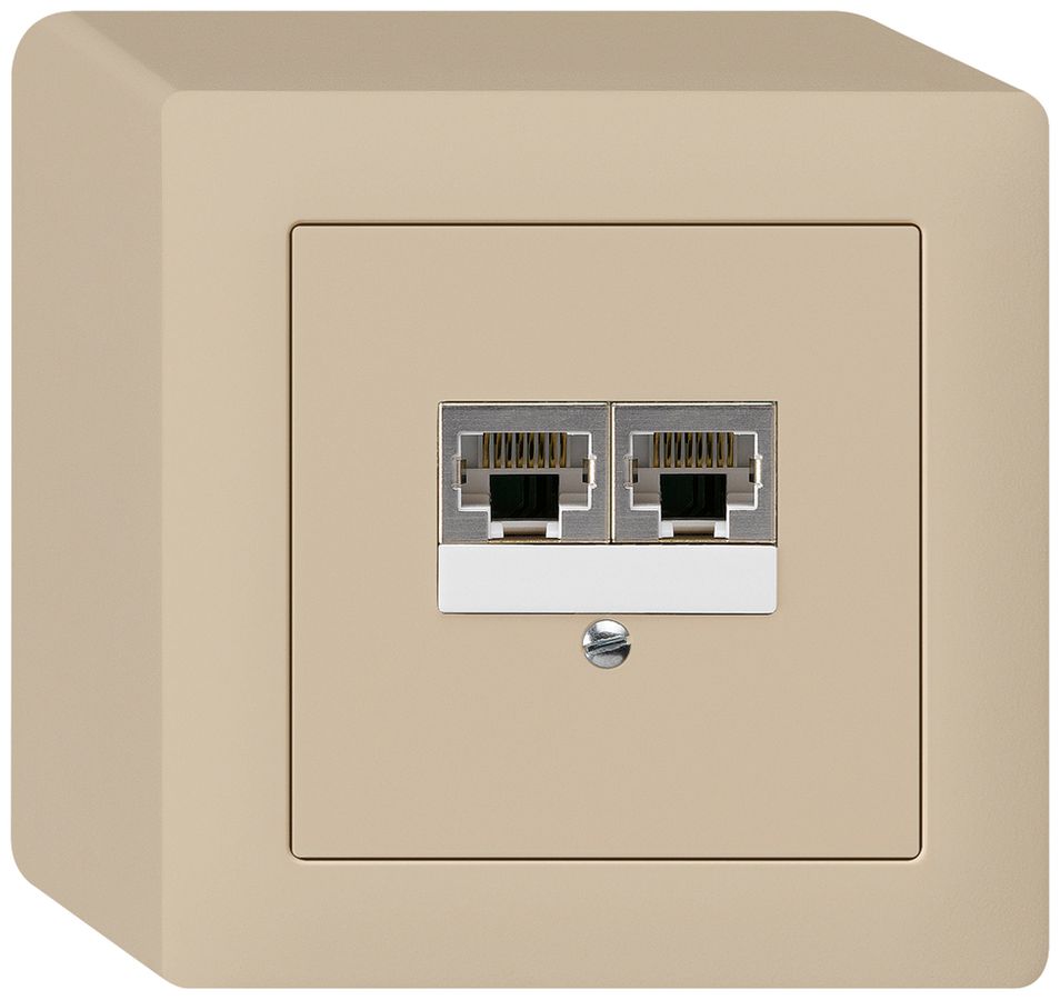 AP-Dose kallysto 2×RJ45s getrennt UKV beige