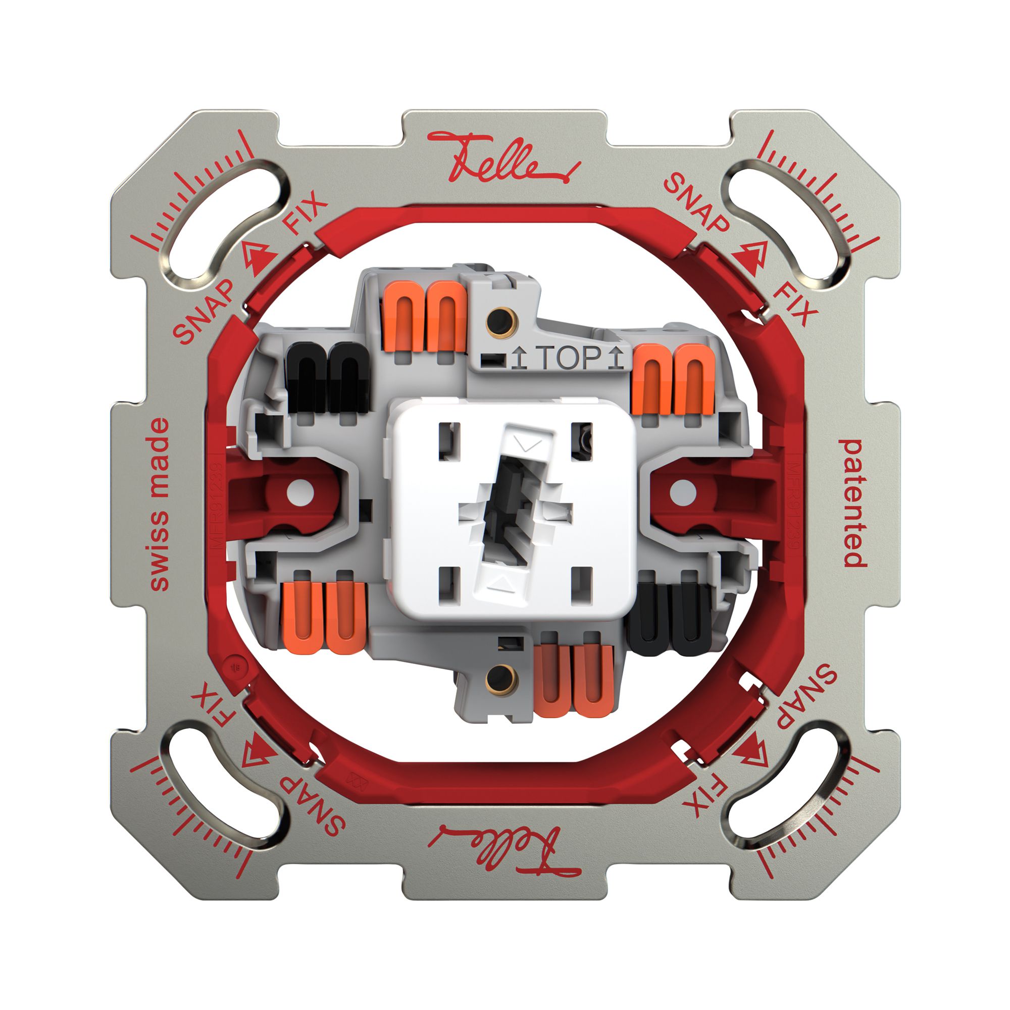 Poussoir ENC Feller SNAPFIX® AR/2P