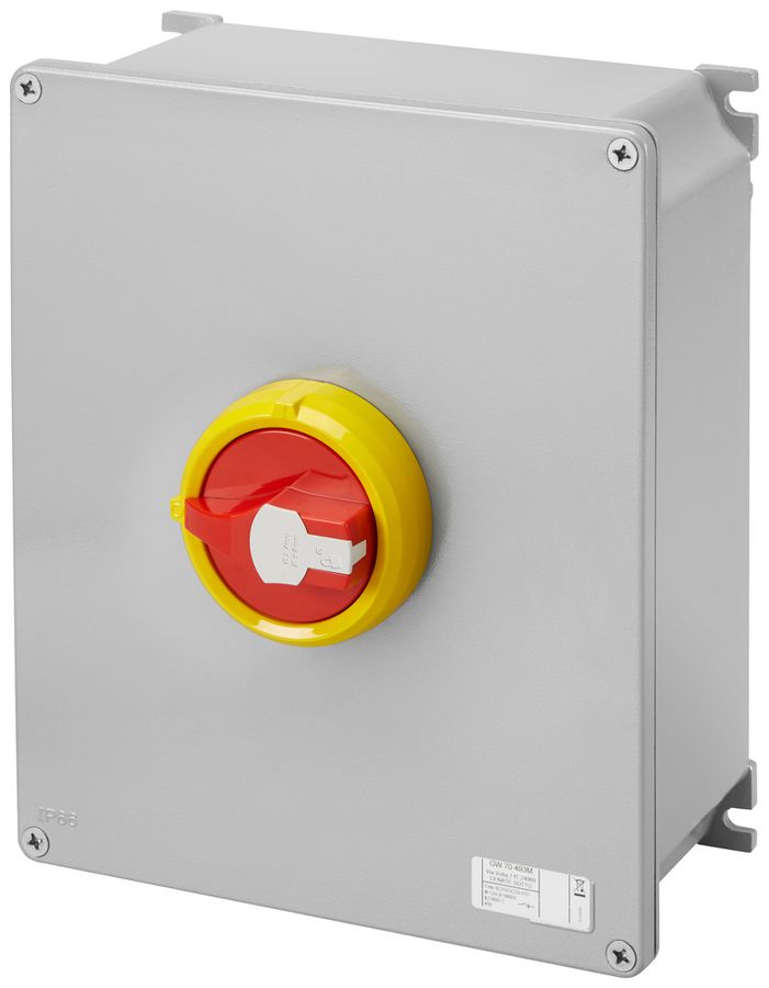 Interrupteur arrêt d'urgence AP Gewiss 70 RT HP 4P 125A IP66