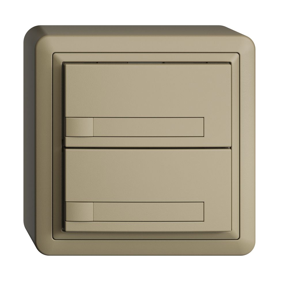 Poussoir KNX RGB AP EDUE, 250mW, s.LED, a.papier, 2×poussoir, comm.1×touche, sa