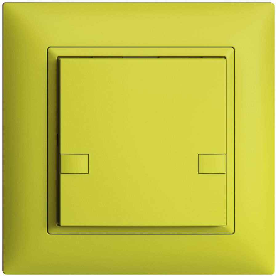 Poussoir univ. ENC 1×2t bornes à vis EDIZIOdue lemon, sans LED