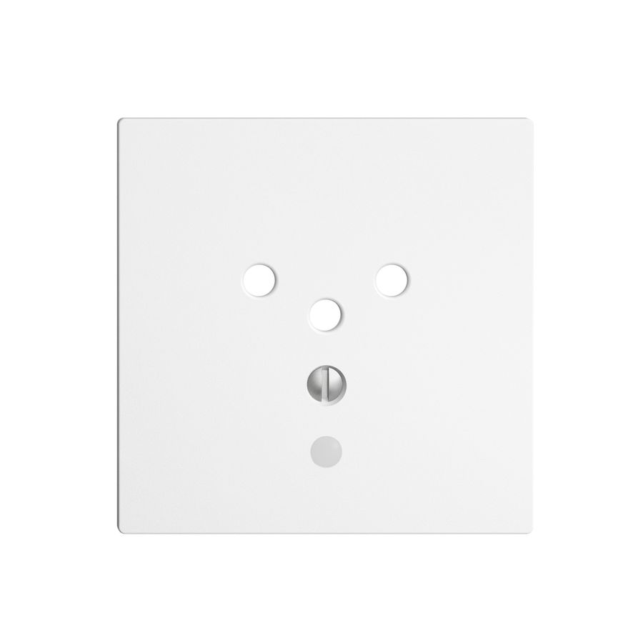 Frontplatte EDIZIOdue T12 weiss 60×60mm mit Linse für Steckdose