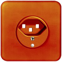 Kit frontale INC FH 1×T23 arancione 86×86mm con lente