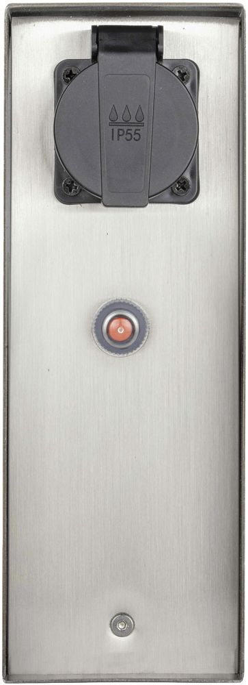 Anschlusssäule Schönenberger IP55 3×T13 230V 10A Überlastschutz Stahl