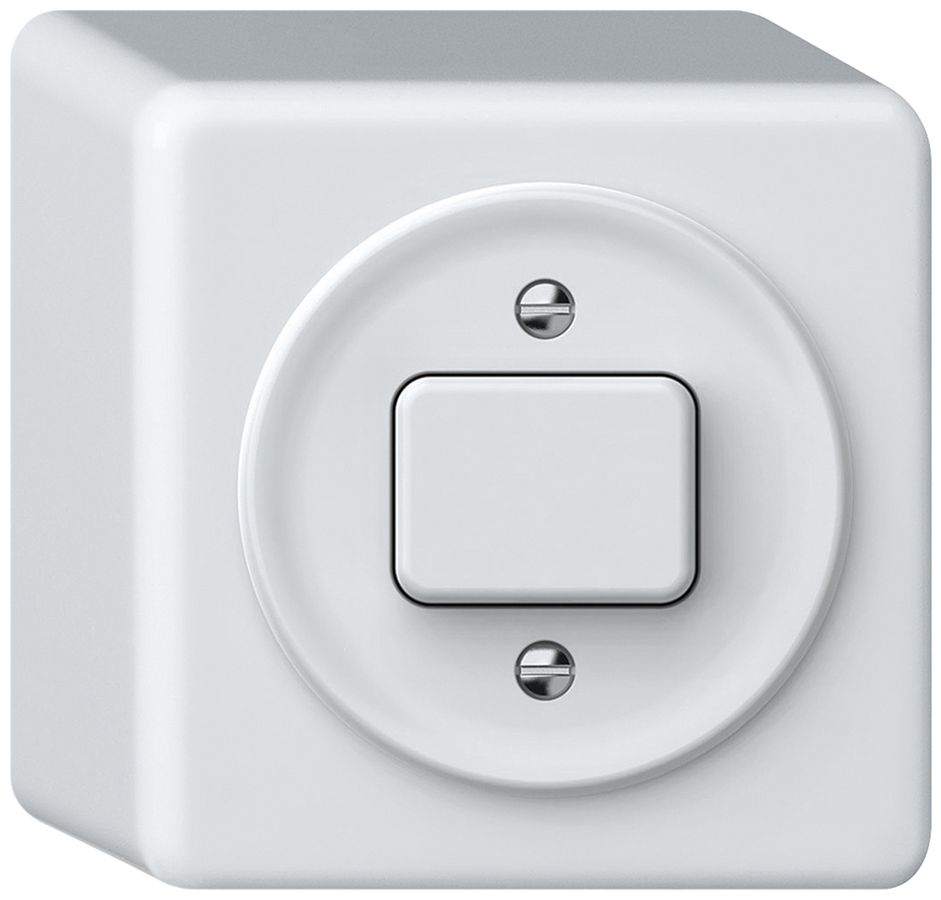 AP-Druckschalter origin Sch 3 88×88×54mm weiss