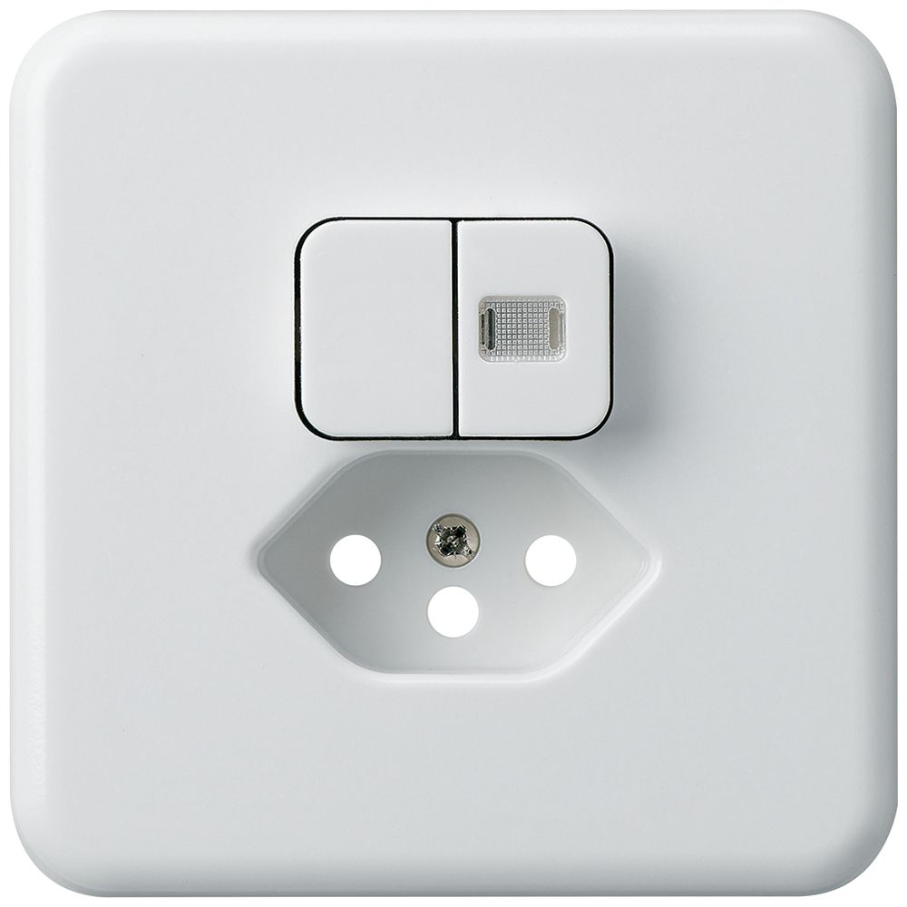 Kit frontale INC basico 86×86 bianco 1 lente protezione bambini S1/T13 per BOMI