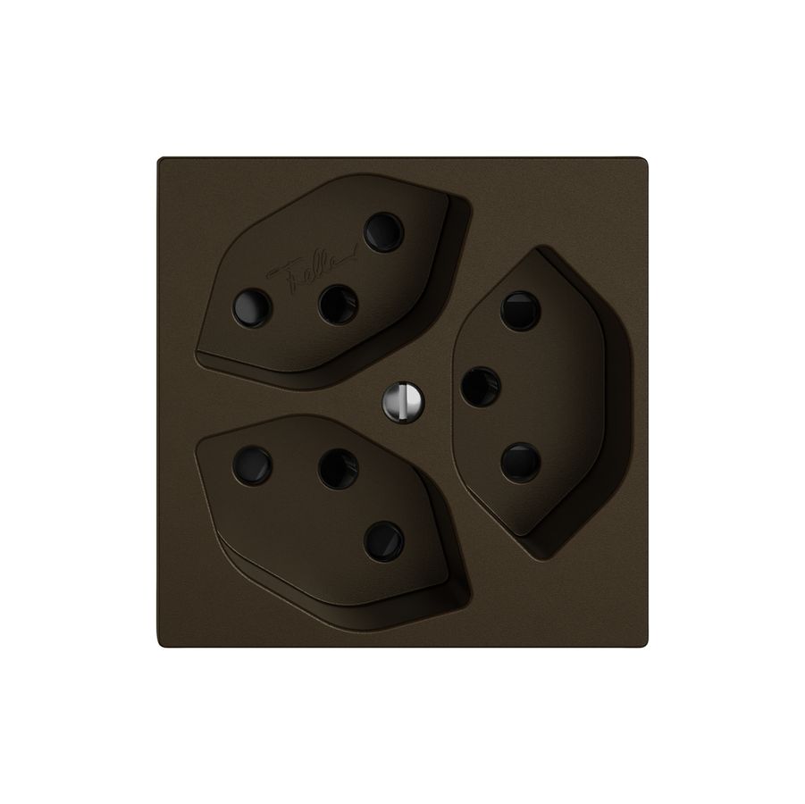 Steckdose EDIZIO.liv SNAPFIX® 3×T13 mit Shutter br