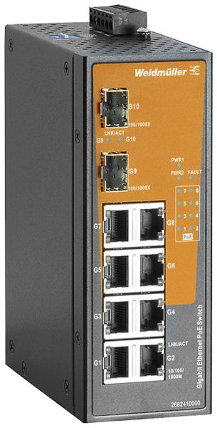 Switch WM IE-SW-EL10-8GTPOE-2GESFP, 8×RJ45 GbE+2×SFP GbE unmanaged