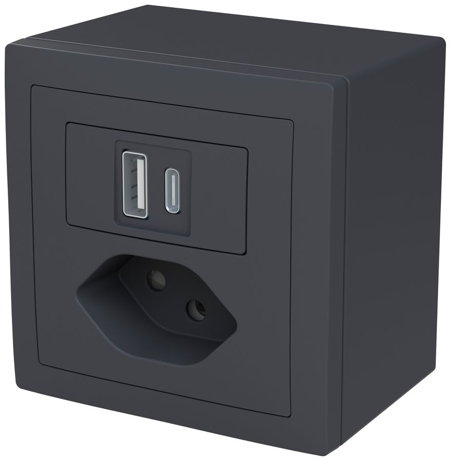 Presa di carica USB AP ABB Sidus 1×USB-A 1×USB-C + T13 3000mA OUT:5V an