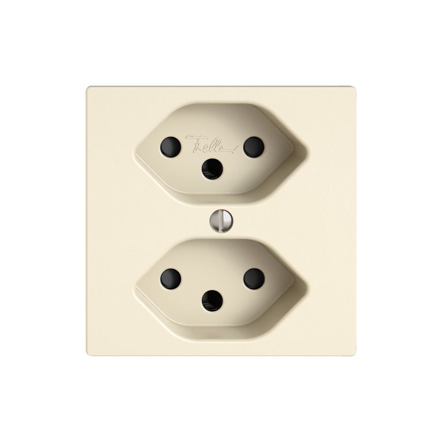 Steckdose EDIZIO.liv SNAPFIX® 2×T13 mit Shutter cr