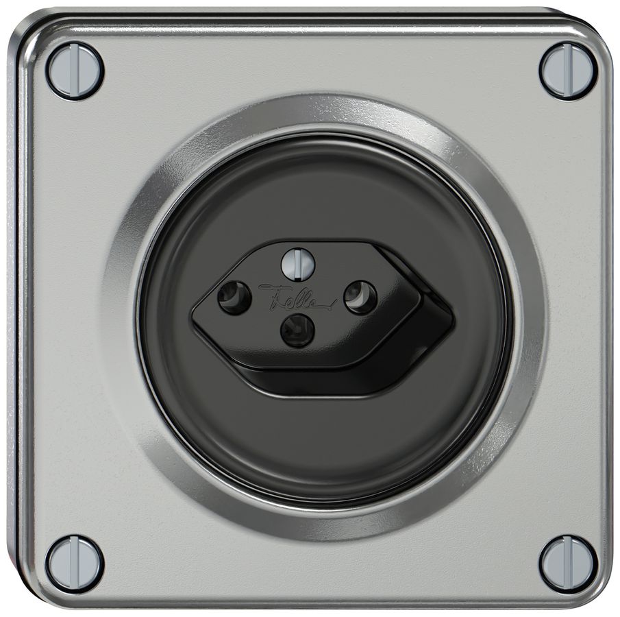 UP-Steckdose ELEMENT SNAPFIX® 1×Typ 13 10A 250V IP20 alu