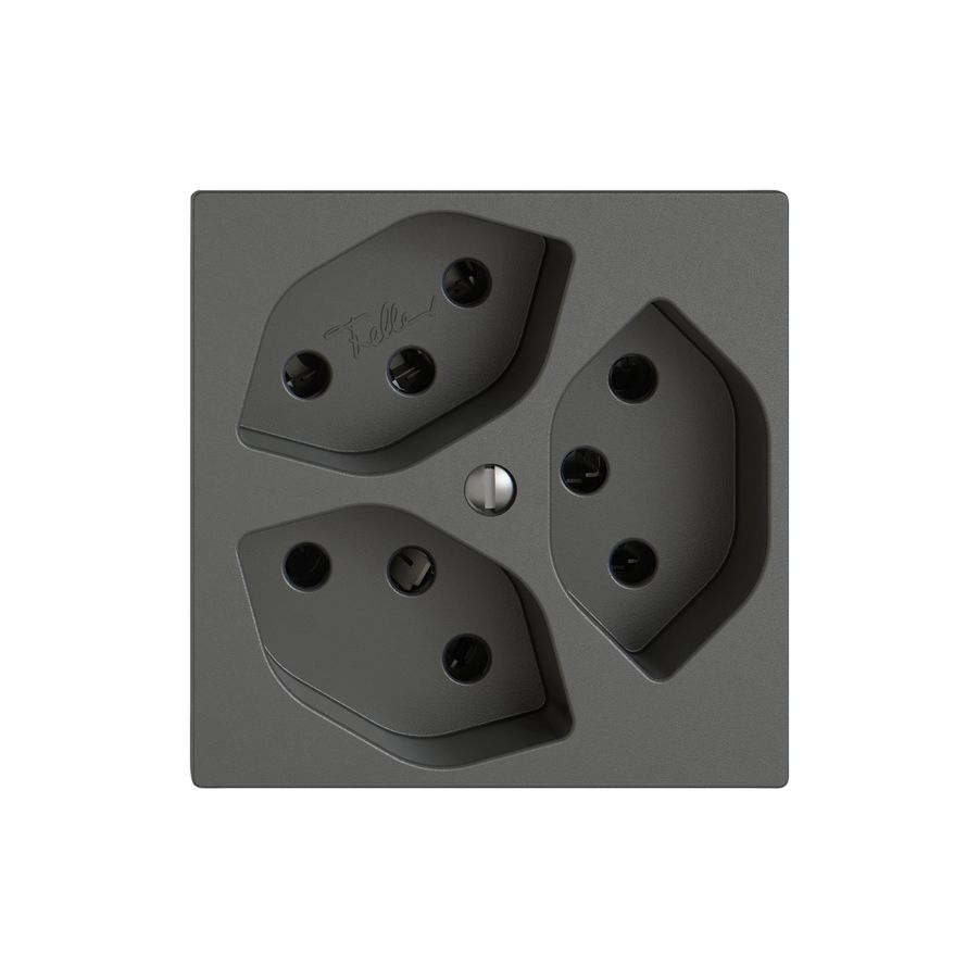 Steckdose EDIZIO.liv SNAPFIX® 3×T13 3×S dgu