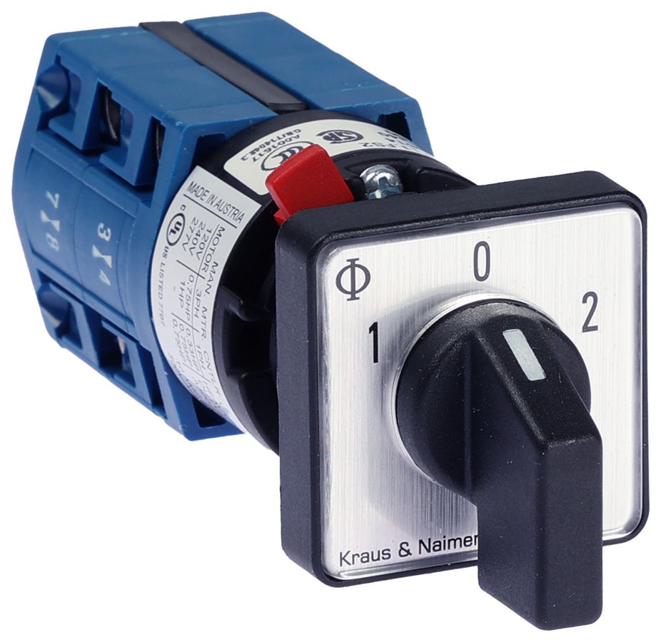 EB-Umschalter K&N CG4.A211.FS2, 10A/400V 2L 30×30mm "1-0-2"