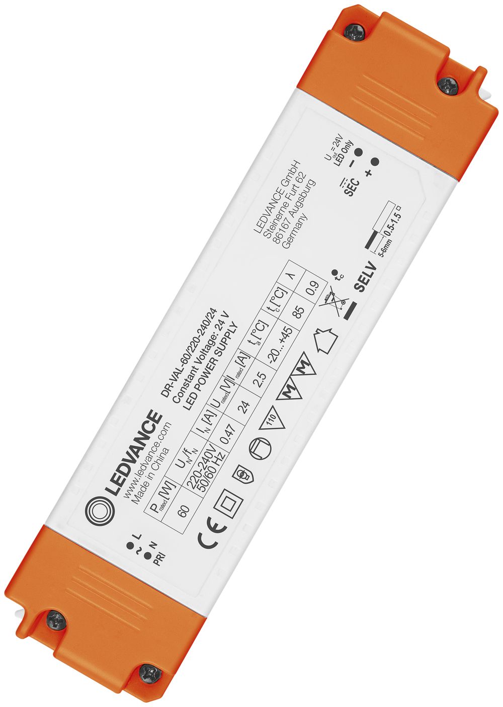 LED-Konverter LDV VALUE, 24V 60W 170×45×30mm