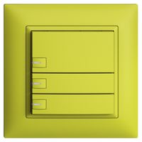 UP-KNX-Taster RGB EDUE FMI, 250mW, m.RGB-LED, 3×Taste, 1×Tastenb., lem