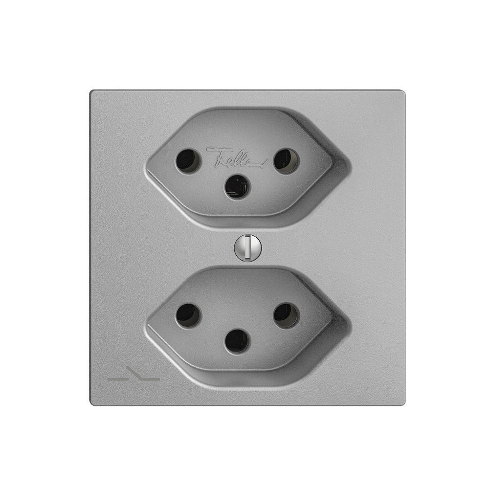UP-Steckdose EDIZIOdue 2×T13 1×S silver mit Shutter