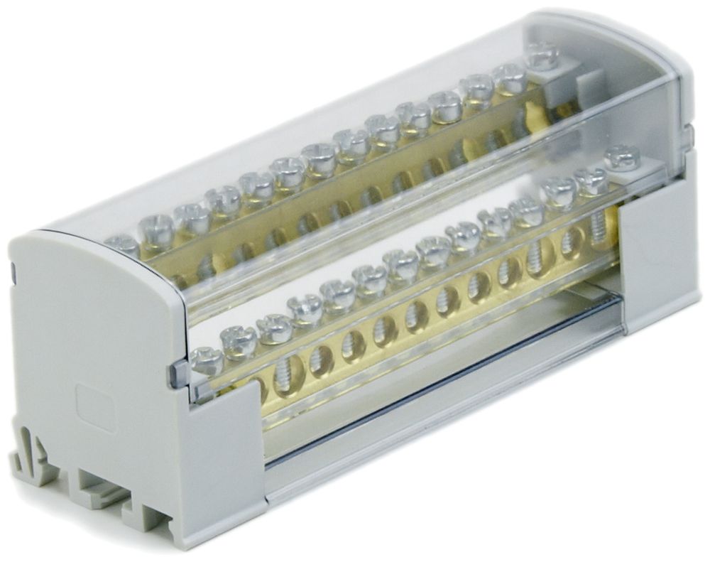 Verteilerblock PDB 2L 125A 45×133×50mm 2×35/2×25+11×6mm² grau